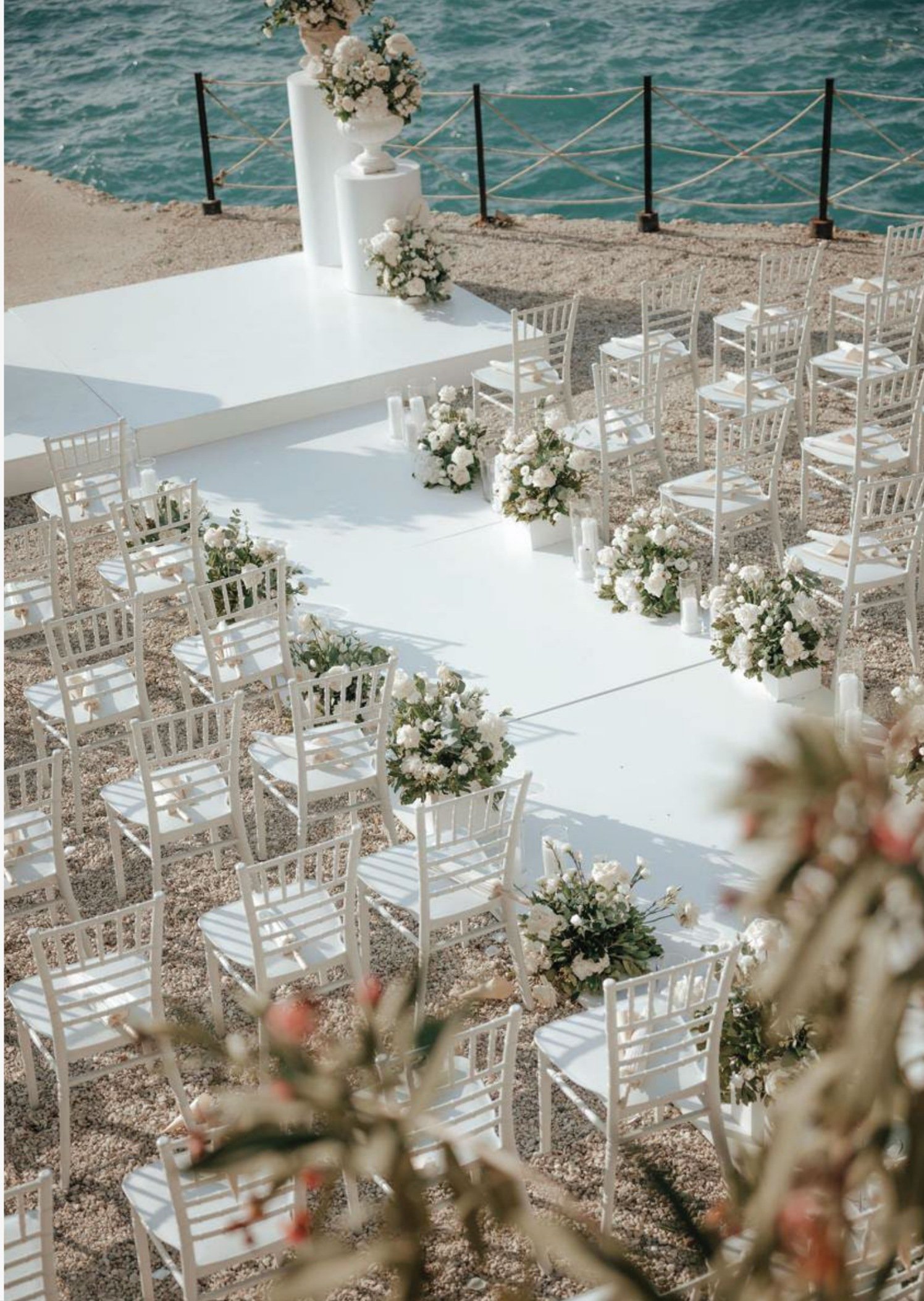 Marina Bay — Zeremonie-Aisle direkt am Meer